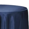 Sleek Satin Tablecloth 108" Round - Navy Blue