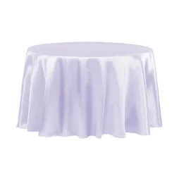 Sleek Satin Tablecloth 108" Round - Lavender