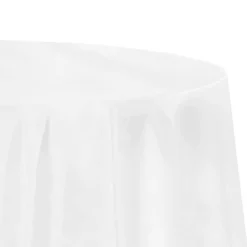 Sleek Satin Tablecloth 108" Round - White