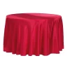 Sleek Satin Tablecloth 108" Round - Apple Red