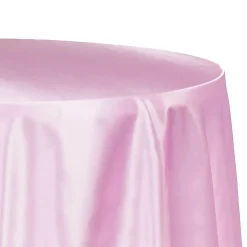 Sleek Satin Tablecloth 108" Round - Medium Pink