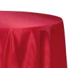 Sleek Satin Tablecloth 120" Round - Apple Red