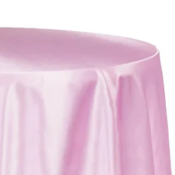 Sleek Satin Tablecloth 120" Round - Medium Pink