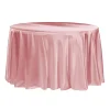 Sleek Satin Tablecloth 120" Round - Dusty Rose/Mauve