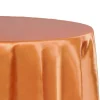 Sleek Satin Tablecloth 120" Round - Burnt Orange