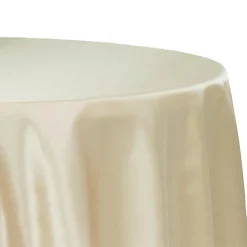 Sleek Satin Tablecloth 120" Round - Champagne