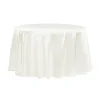 Sleek Satin Tablecloth 120" Round - Ivory