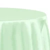 Sleek Satin Tablecloth 120" Round - Mint Green