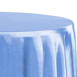 Sleek Satin Tablecloth 120" Round - Cornflower/Serenity