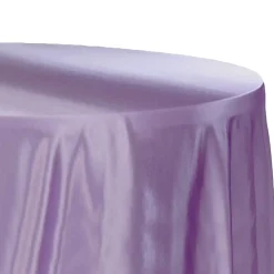 Sleek Satin Tablecloth 120" Round - Victorian Lilac/Wisteria