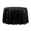 Sleek Satin Tablecloth 120" Round - Black