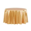 Sleek Satin Tablecloth 120" Round - Gold Antique