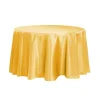 Sleek Satin Tablecloth 120" Round - Canary Yellow (Bright Yellow)