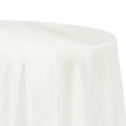 Sleek Satin Tablecloth 108" Round - Ivory