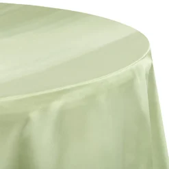 Sleek Satin Tablecloth 108" Round - Sage Green