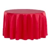 Sleek Satin Tablecloth 108" Round - Red