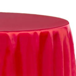 Sleek Satin Tablecloth 108" Round - Red