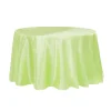 Sleek Satin Tablecloth 120" Round - Apple Green