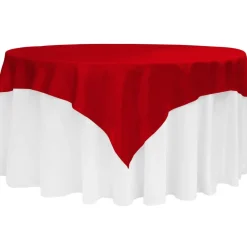 Sleek Satin Tablecloths - Apple Red