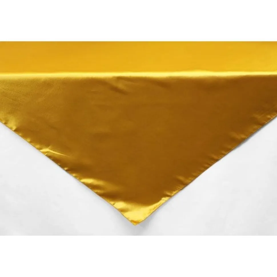 Sleek Satin Tablecloths - Bright Gold