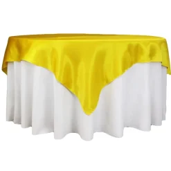 Sleek Satin Tablecloths - Canary Yellow (Bright Yellow)