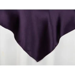 Sleek Satin Tablecloths - Eggplant/Plum