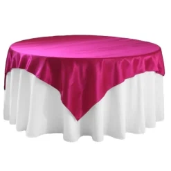 Sleek Satin Tablecloths - Fuchsia