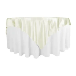 Sleek Satin Tablecloths - Ivory