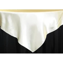 Sleek Satin Tablecloths - Ivory