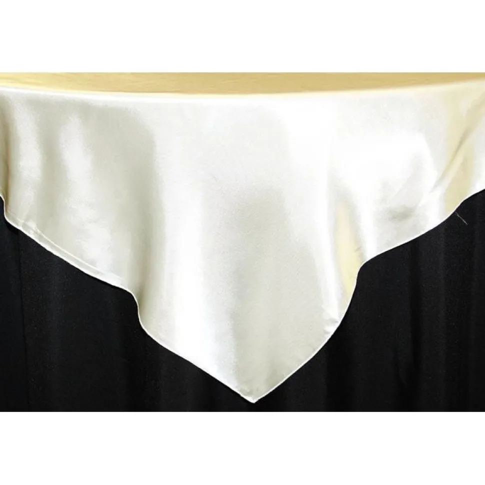 Sleek Satin Tablecloths - Ivory