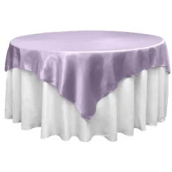 Sleek Satin Tablecloths - Lavender