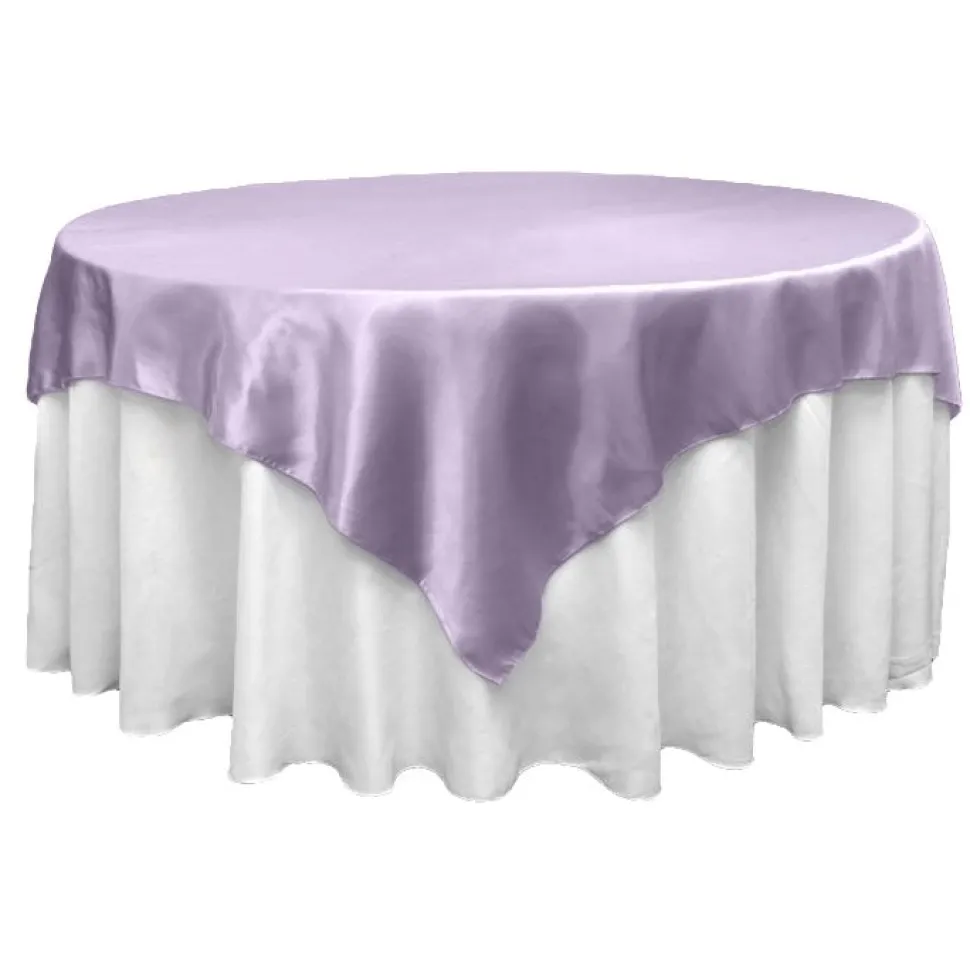 Sleek Satin Tablecloths - Lavender
