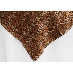 Sleek Satin Tablecloths - Leopard Design