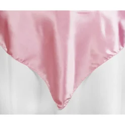 Sleek Satin Tablecloths - Medium Pink