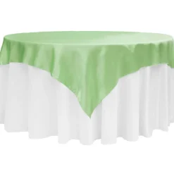 Sleek Satin Tablecloths - Mint Green