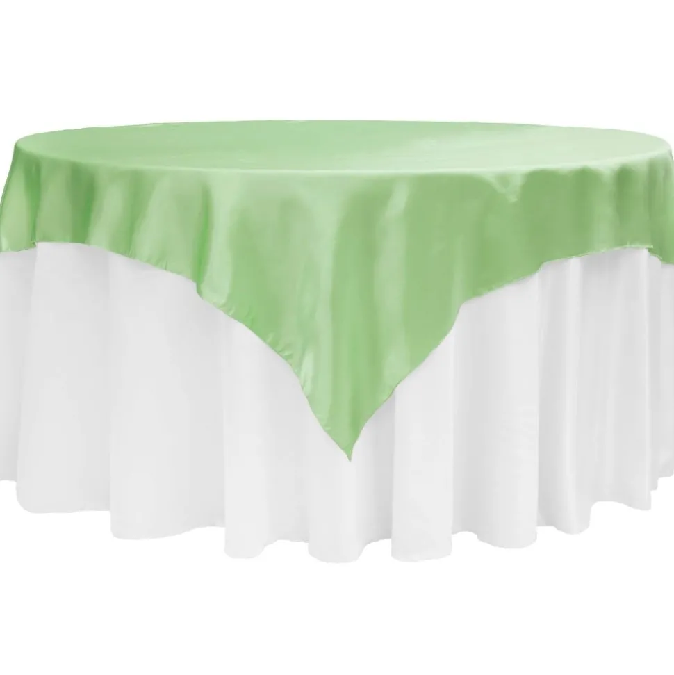 Sleek Satin Tablecloths - Mint Green