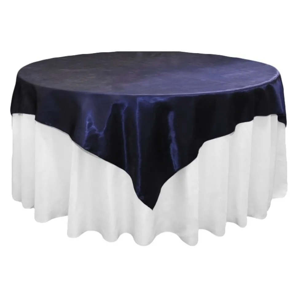 Sleek Satin Tablecloths - Navy Blue