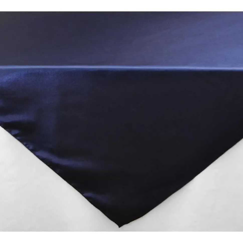 Sleek Satin Tablecloths - Navy Blue