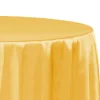 Sleek Satin Tablecloths 132" Round - Canary Yellow (Bright Yellow)