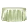 Sleek Satin Tablecloths 132" Round - Sage Green