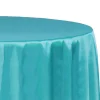 Sleek Satin Tablecloths 132" Round - Dark Turquoise