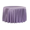 Sleek Satin Tablecloths 132" Round - Victorian Lilac/Wisteria