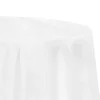 Sleek Satin Tablecloths 132" Round - White
