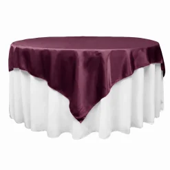 Sleek Satin Tablecloths - Sangria