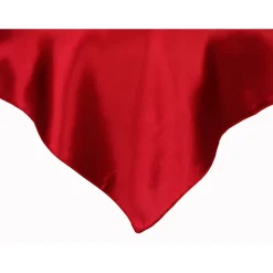 Sleek Satin Tablecloths 54" Square - Apple Red