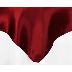 Sleek Satin Tablecloths 54" Square - Burgundy