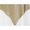 Sleek Satin Tablecloths 54" Square - Champagne
