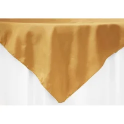 Sleek Satin Tablecloths 54" Square - Gold Antique