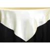 Sleek Satin Tablecloths 54" Square - Ivory