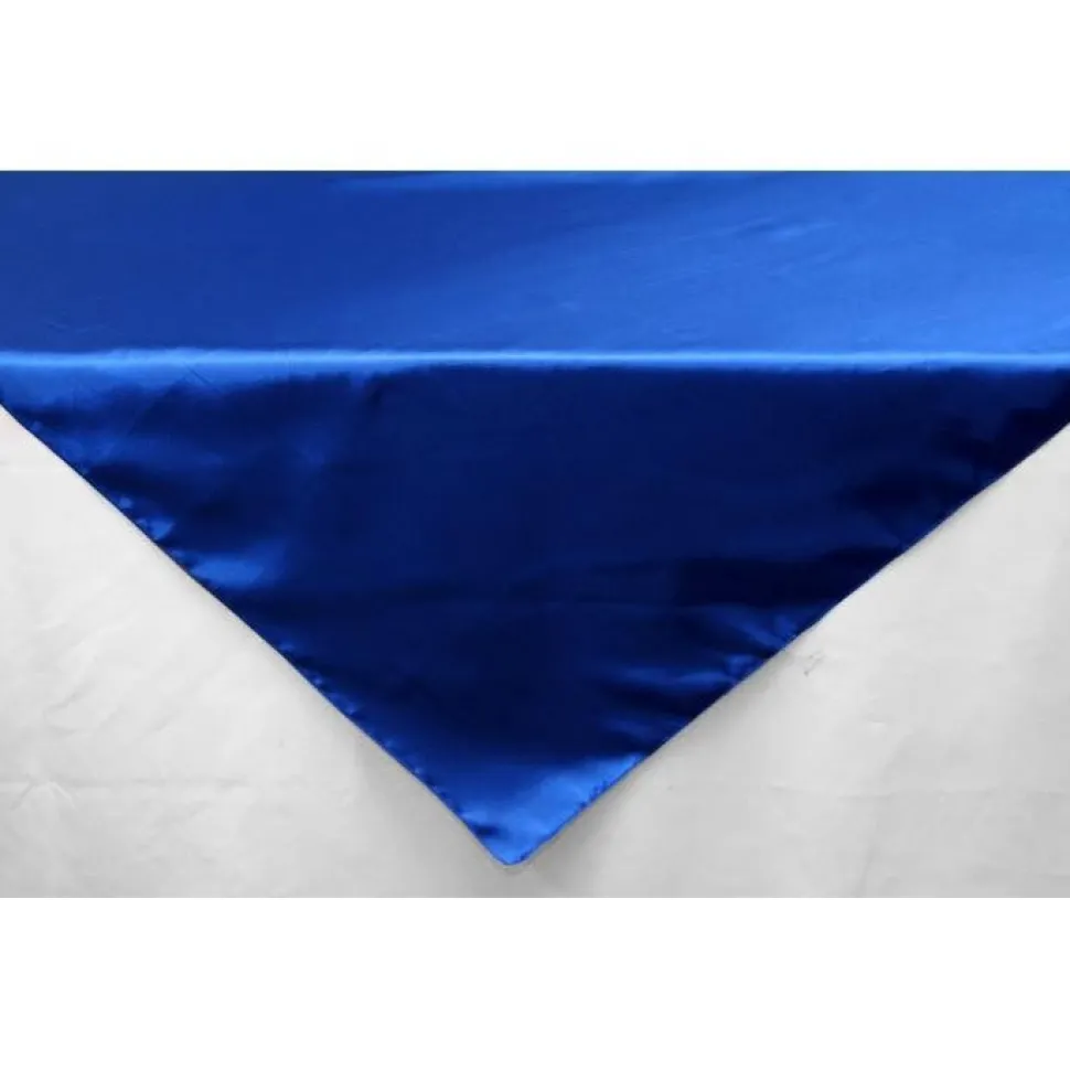 Sleek Satin Tablecloths 54" Square - Royal Blue